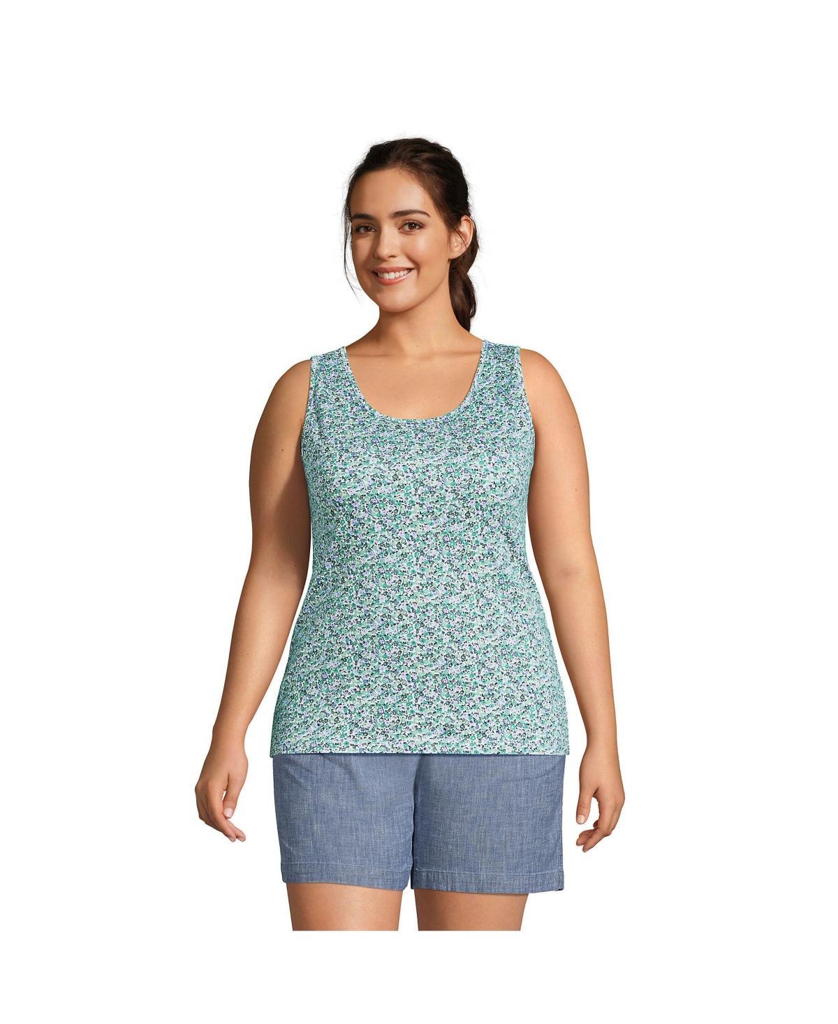 Womens Lands End Cotton Tank Top Product Image