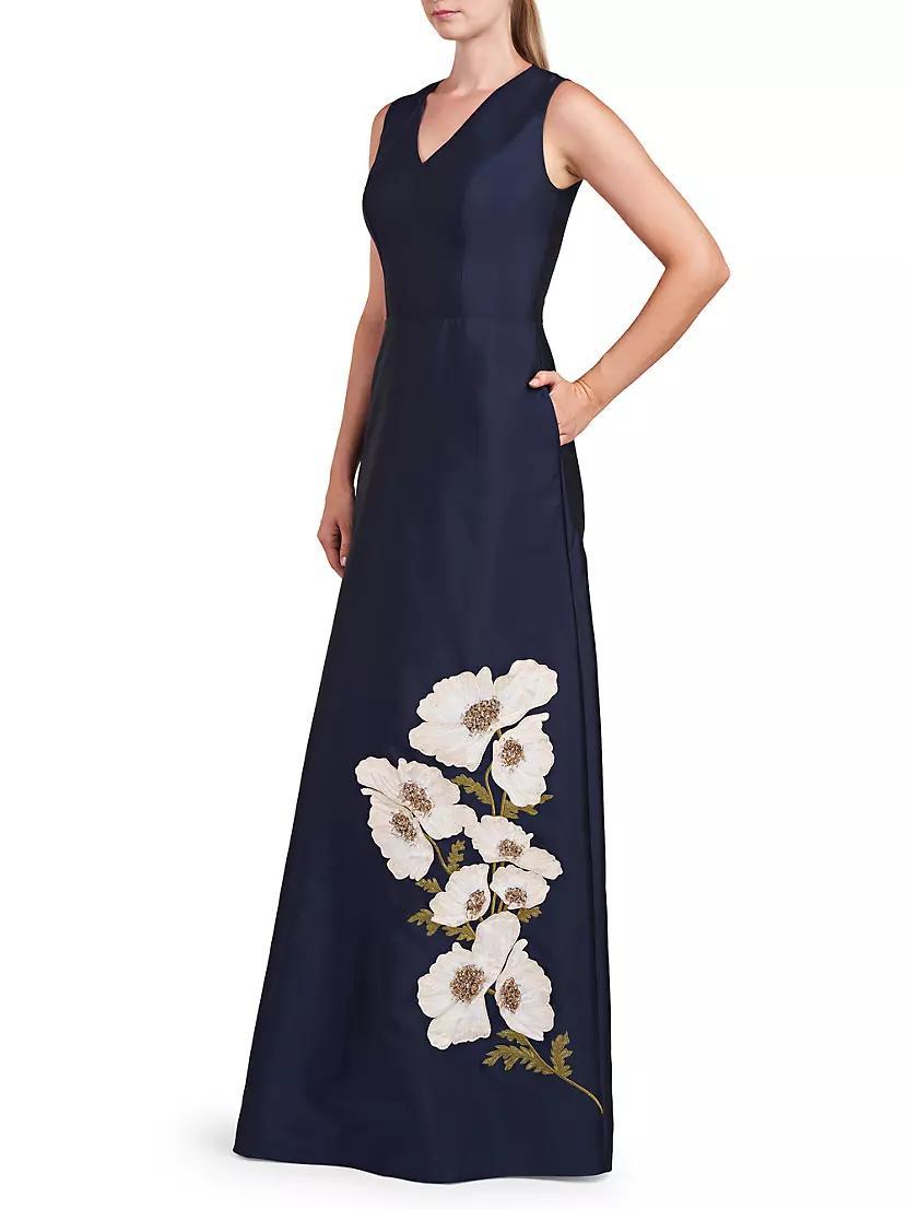 Aurelia Mikado V-Neck Gown Product Image