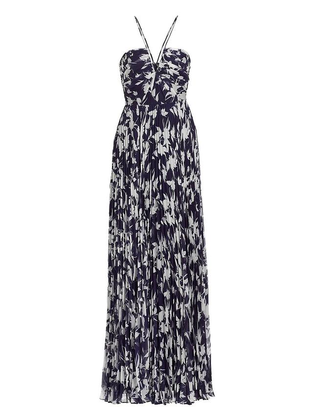 Womens Eloise Pleated Chiffon Maxi Dress Product Image