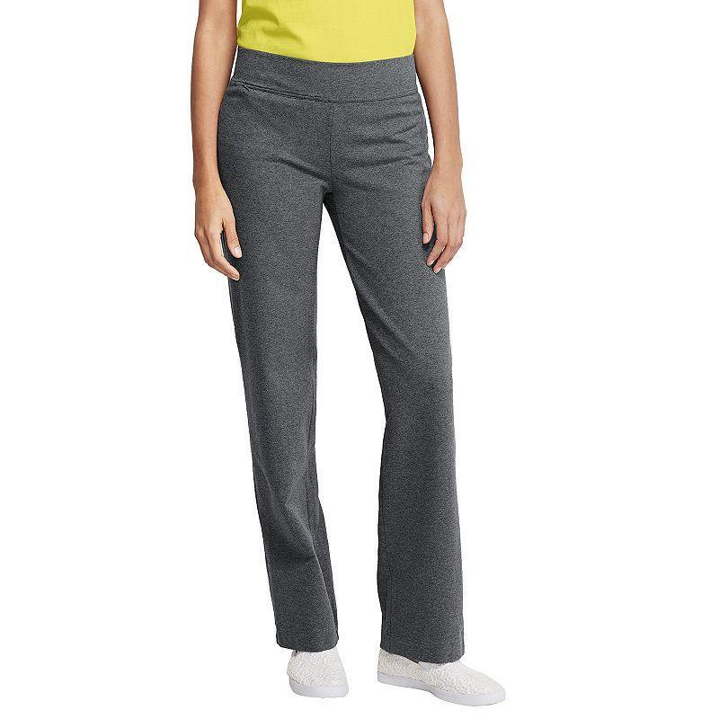 Petite Lands End Starfish Straight-Leg Pull-On Pants, Womens Gray Grey Product Image