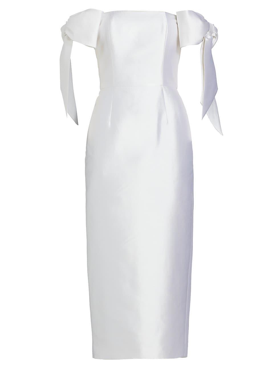 Womens Isabella Bow Midi-Dress Product Image