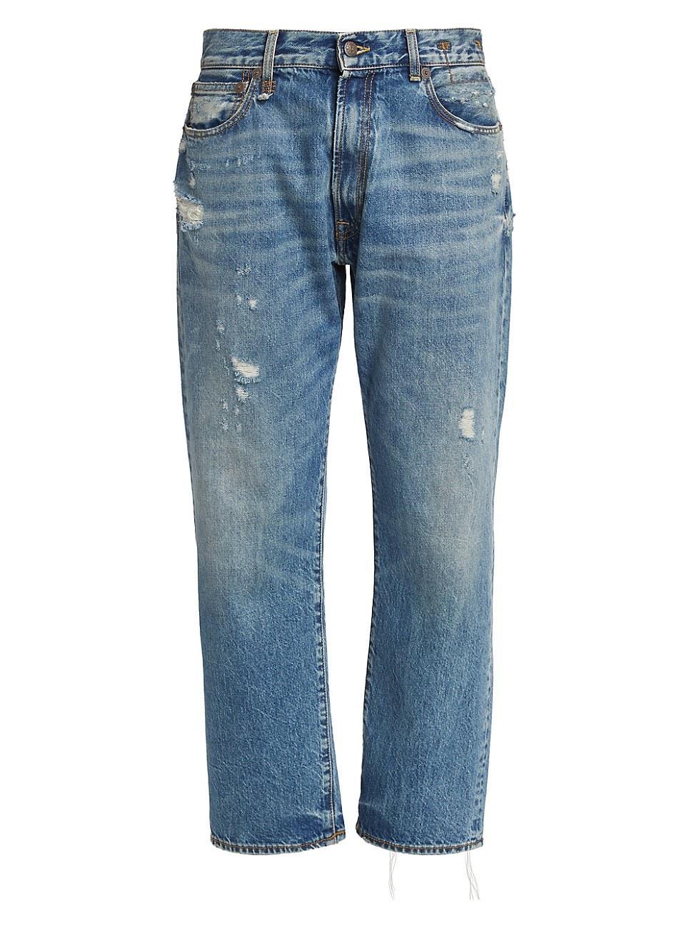 Womens Distressed Boyfriend Jeans Product Image