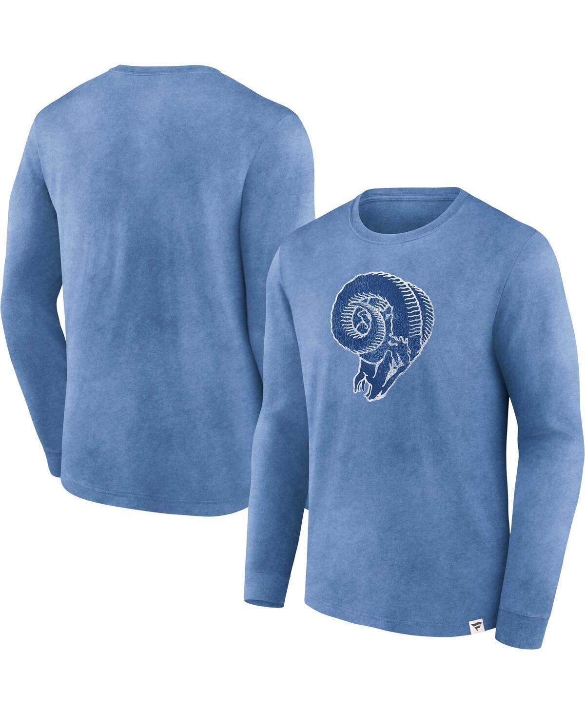 Men's Fanatics Branded  Heather Royal Los Angeles Rams Washed Primary Long Sleeve T-Shirt Product Image