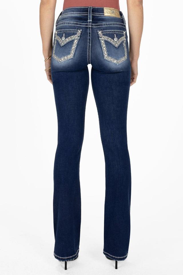 Aztec Stitch Border Bootcut Jeans Product Image