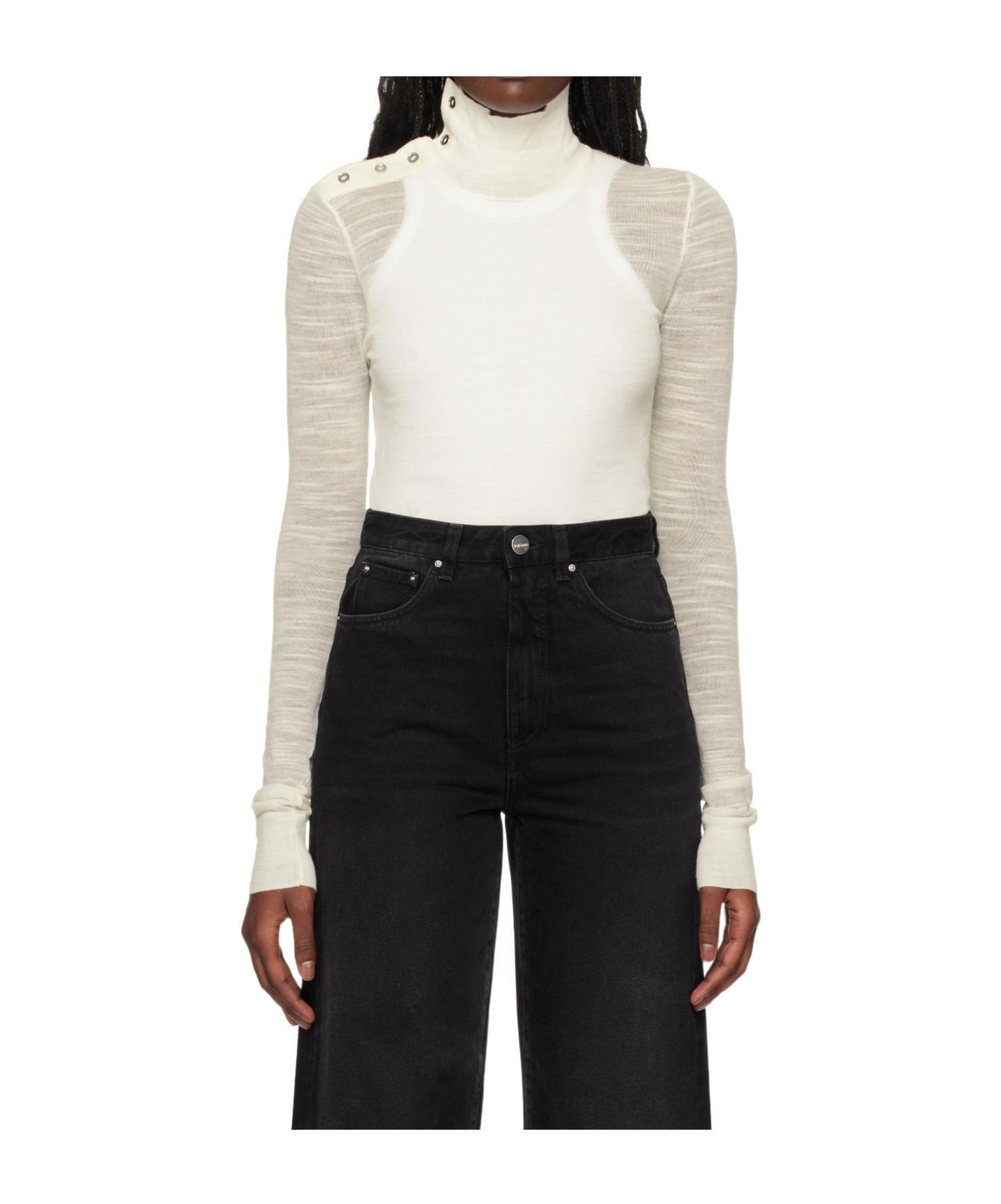 TOTÊME High-neck Sweater In Black Product Image