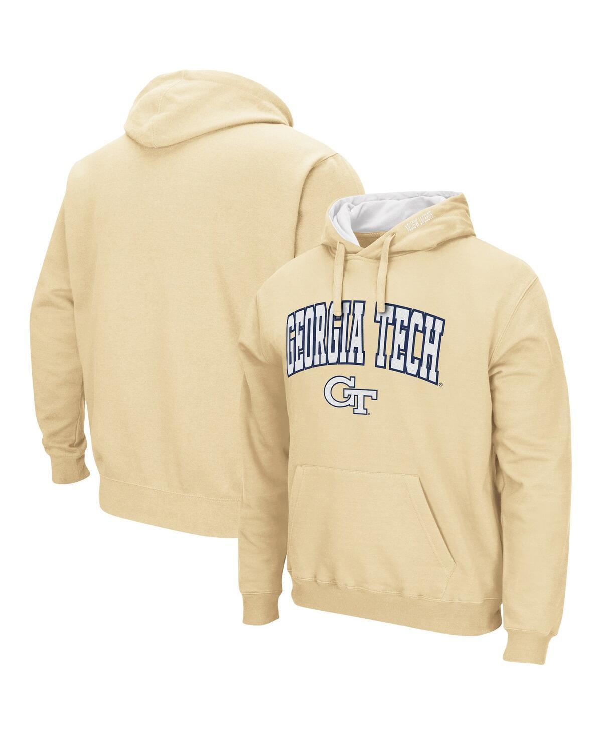 Mens Georgia Tech Jackets Arch and Logo Pullover Hoodie Product Image