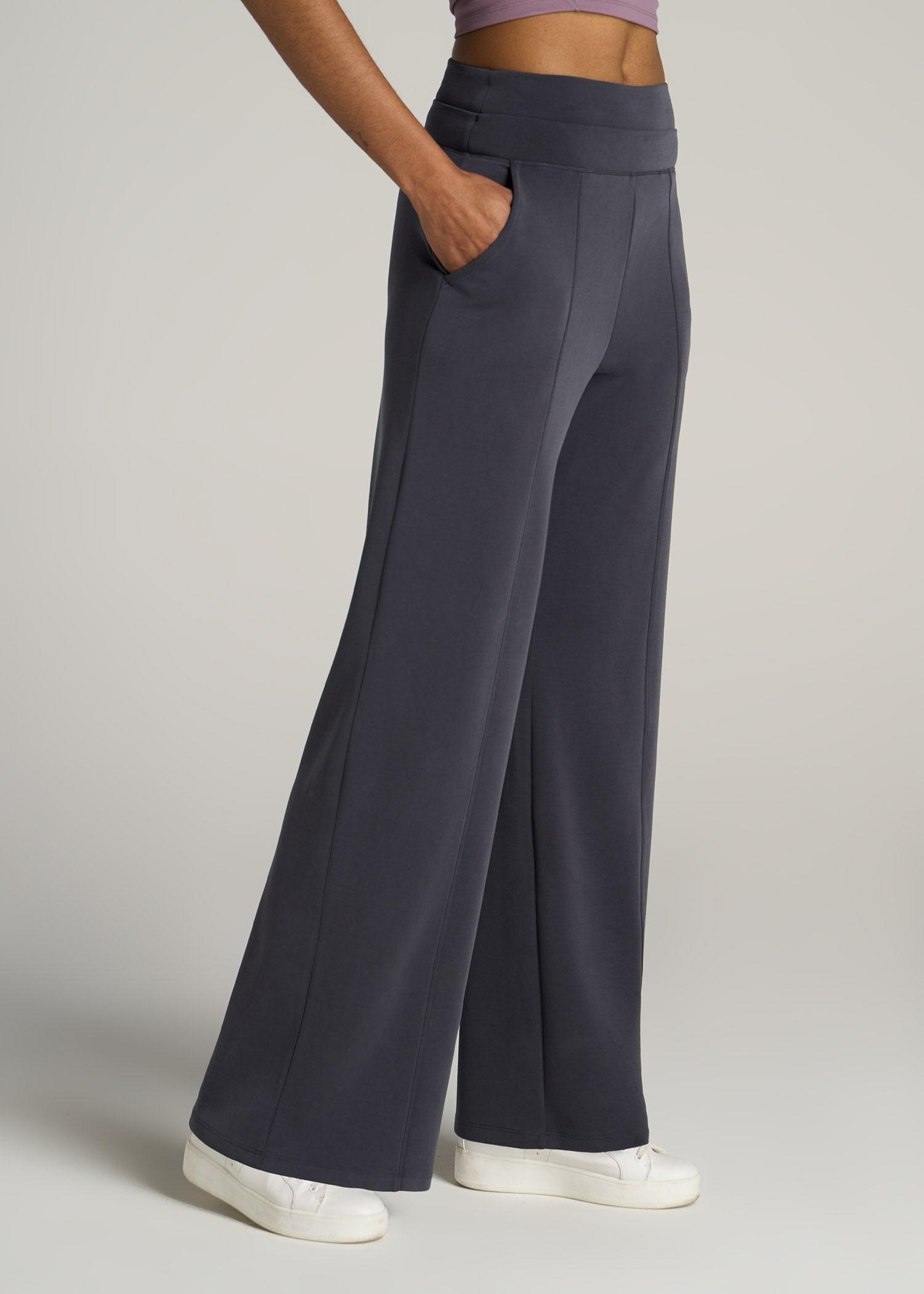 Butter Wide Leg Ultra High Rise Pant for Tall Women in Charcoal Rinse Female Product Image