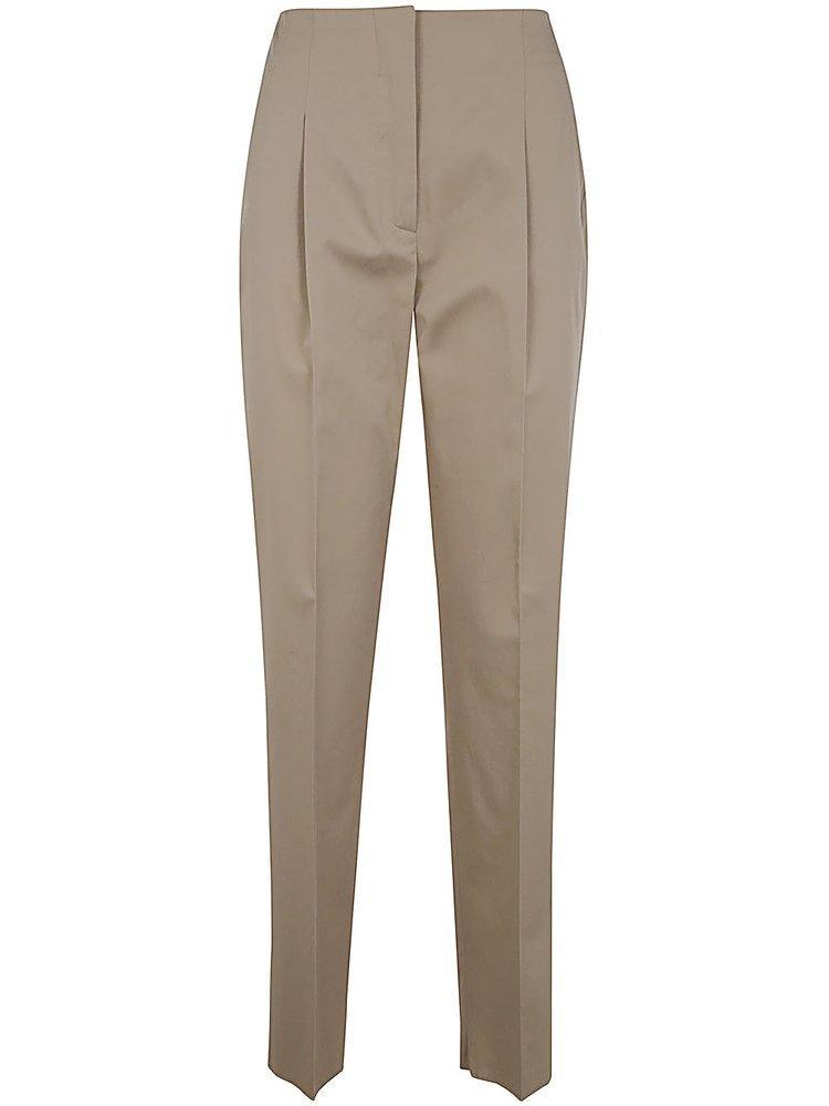 Logo Patch Straight Leg Pants In Brown Product Image