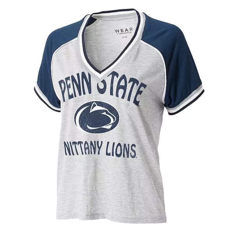 Womens NCAA Michigan State Spartans Throwback Raglan V-Neck T-Shirt Product Image