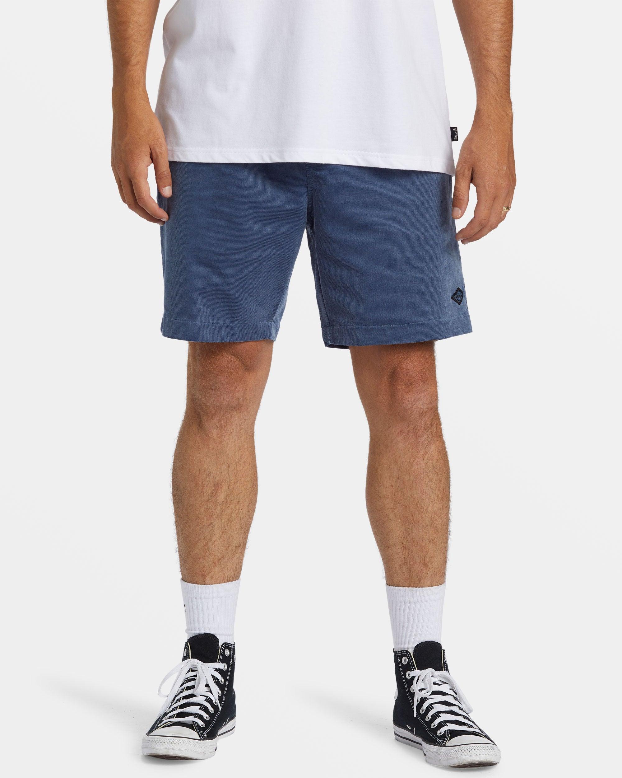 Larry Layback Corduroy 18" Shorts - Slate Blue Male product image