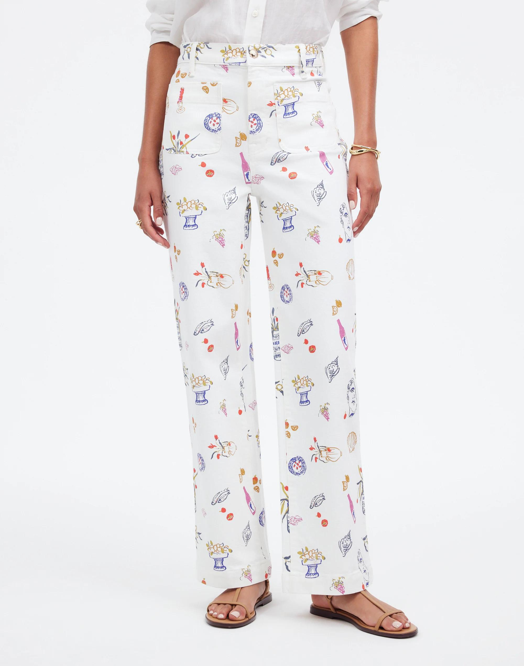 Madewell x Lisa Says Gah! The Perfect Vintage Wide-Leg Crop Jean: Printed Edition Product Image