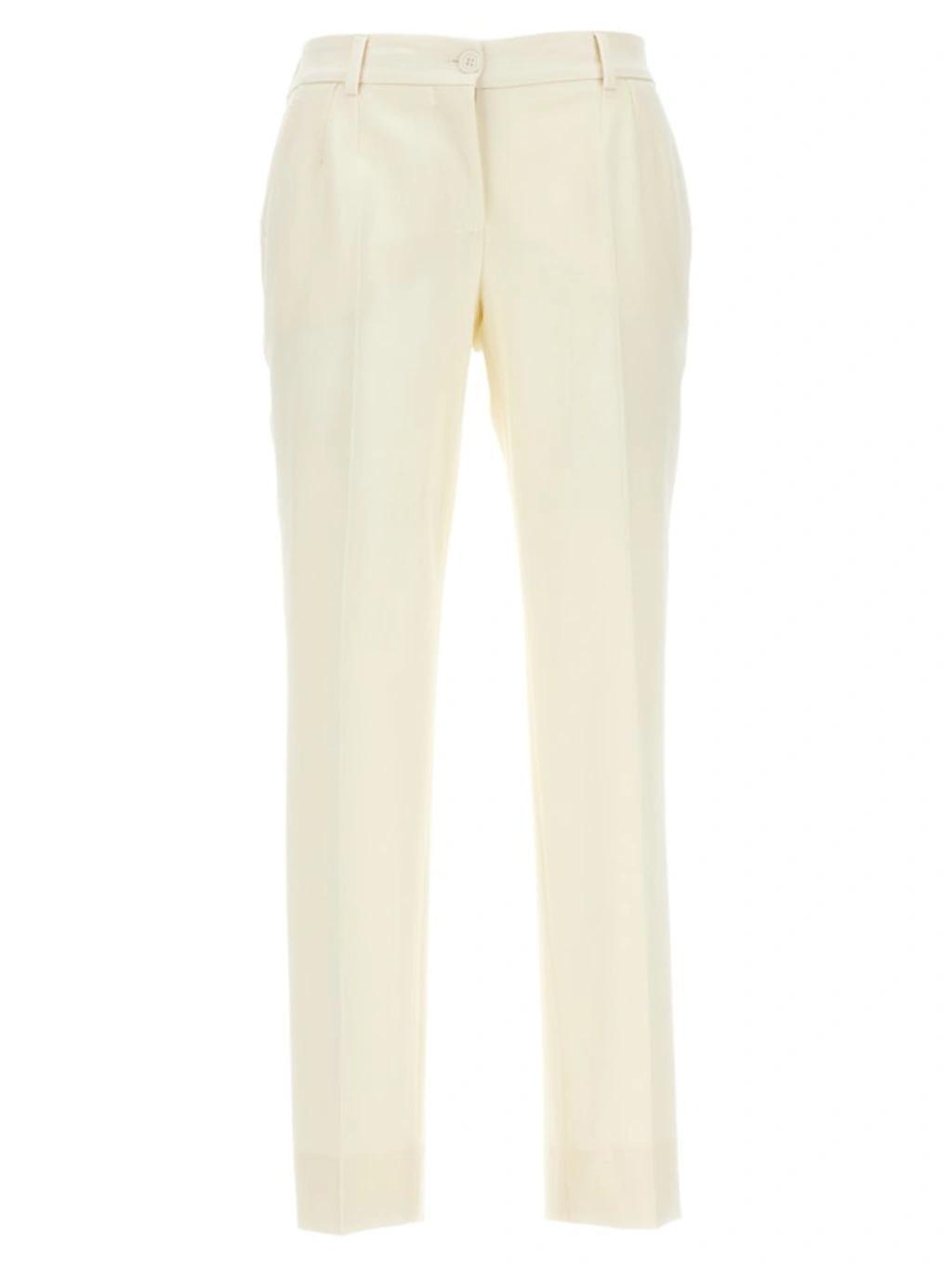 Low Rise Pants In White Product Image