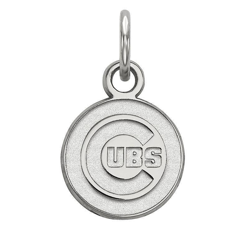 10k Gold LogoArt Chicago Cubs Mini Pendant, Womens White Product Image