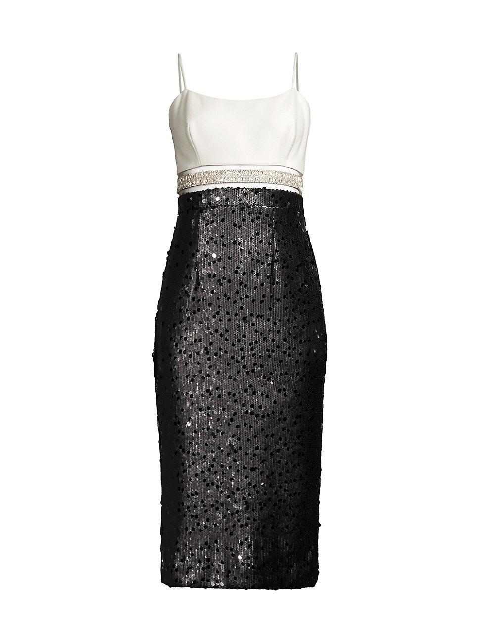 Womens Charlotte Sequin Crystal Midi-Dress Product Image