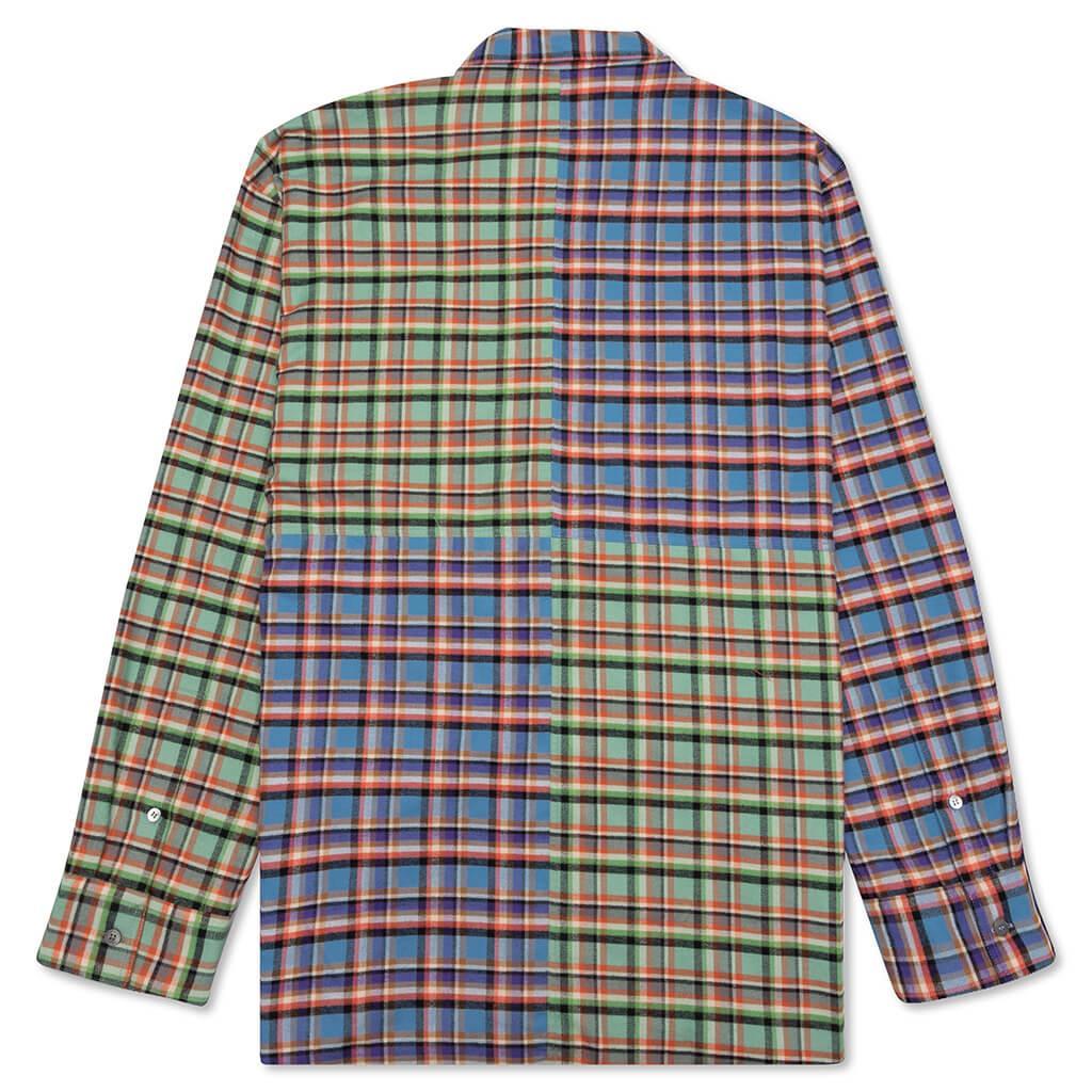 L/S Patchwork Shirt - Opal Male Product Image