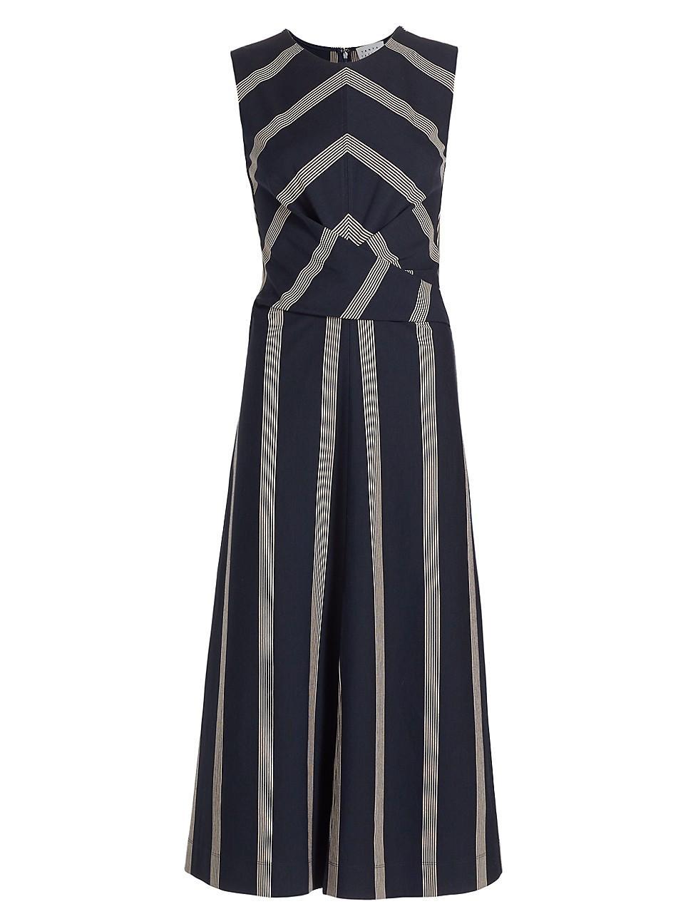 Womens Theo Striped Midi-Dress Product Image