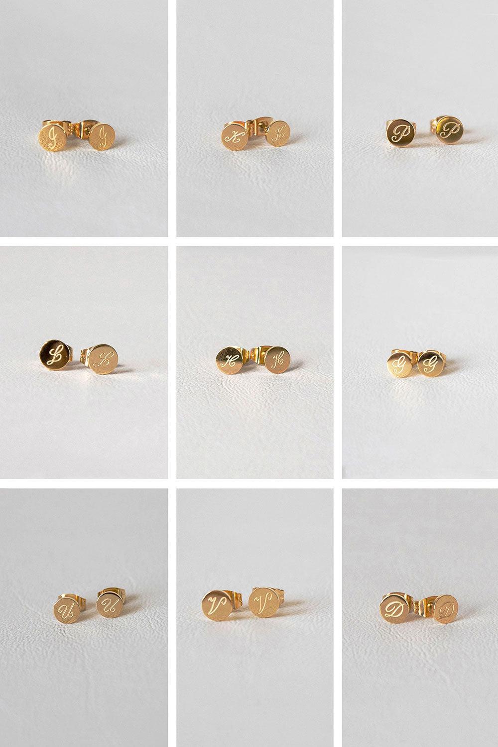 Initial Stud Earrings Product Image