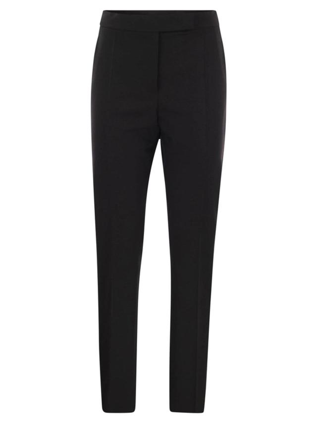 MAX MARA Rino - Wool And Mohair Trousers In Black Product Image