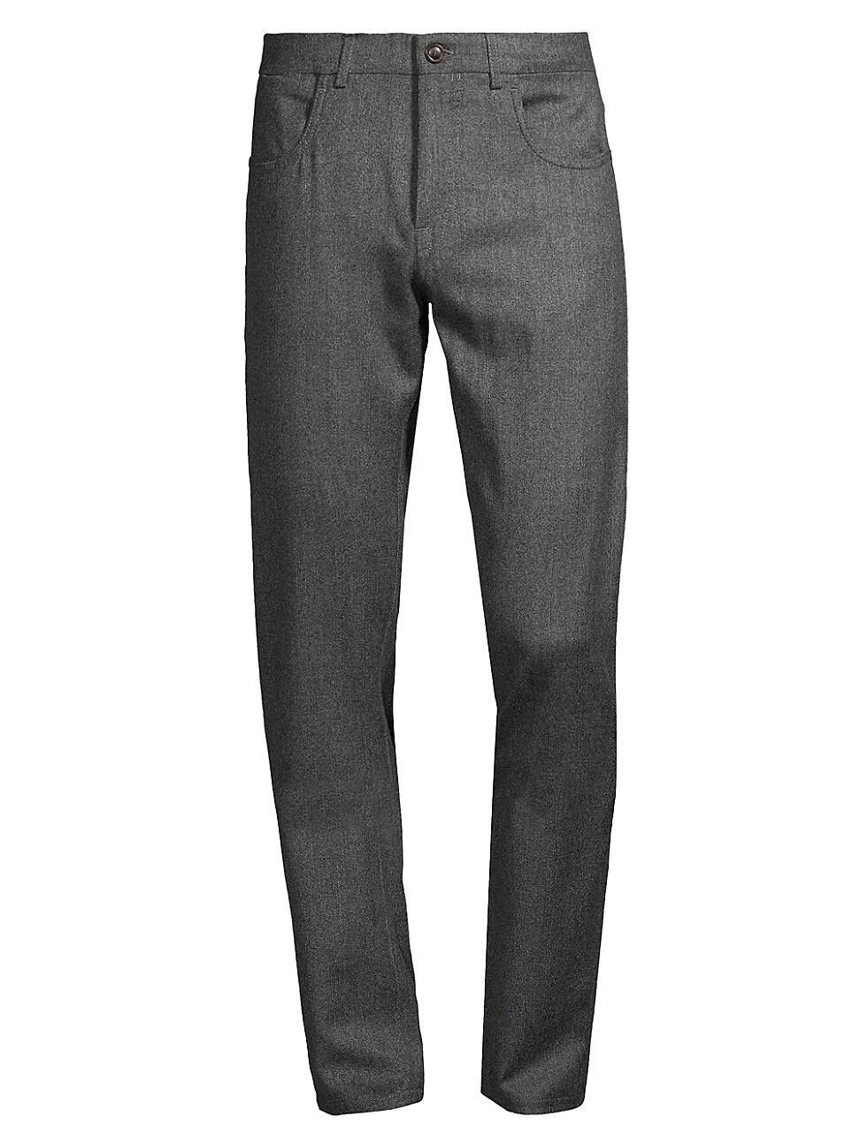 Mens Flannel Wool Trousers Product Image