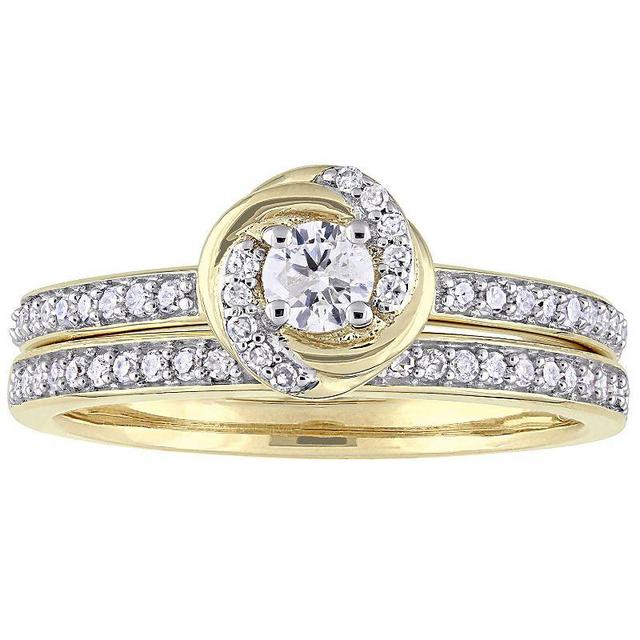 Stella Grace 10k Gold 1/2 Carat T.W Diamond Engagement Ring Set, Womens White Product Image