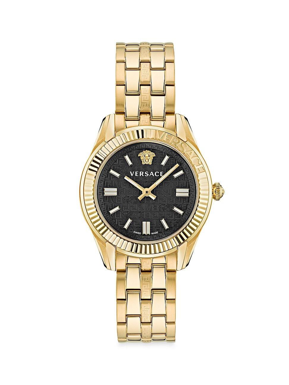 Versace Womens Swiss Greca Time Two Tone Stainless Steel Bracelet Watch 35mm Product Image