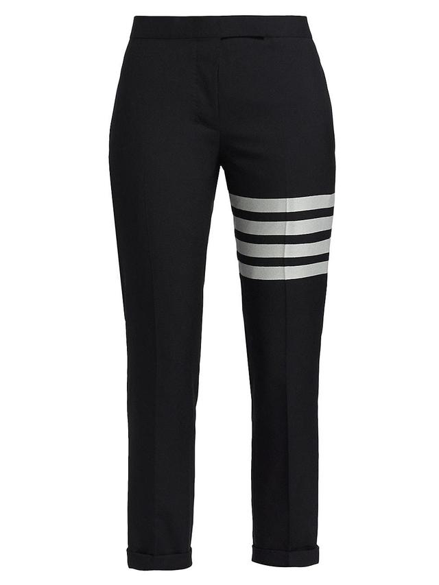 Thom Browne 4-Bar Wool Crop Skinny Pants Product Image