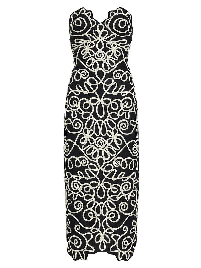 Womens Stella Geometric Strapless Midi-Dress Product Image