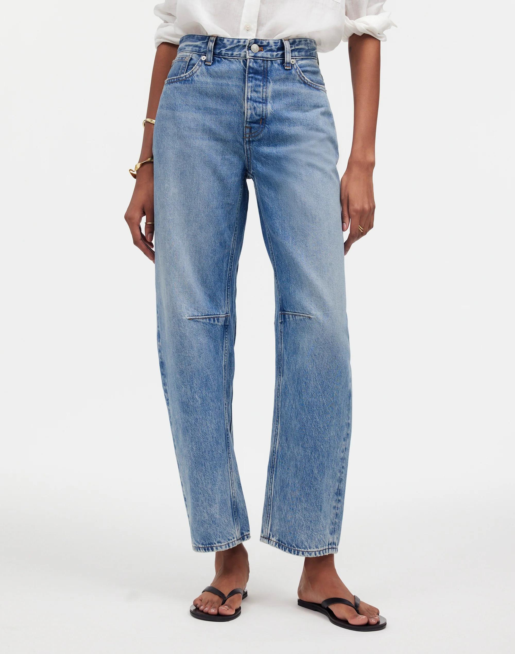 The Darted Barrel-Leg Jean in Dobbins Wash Product Image