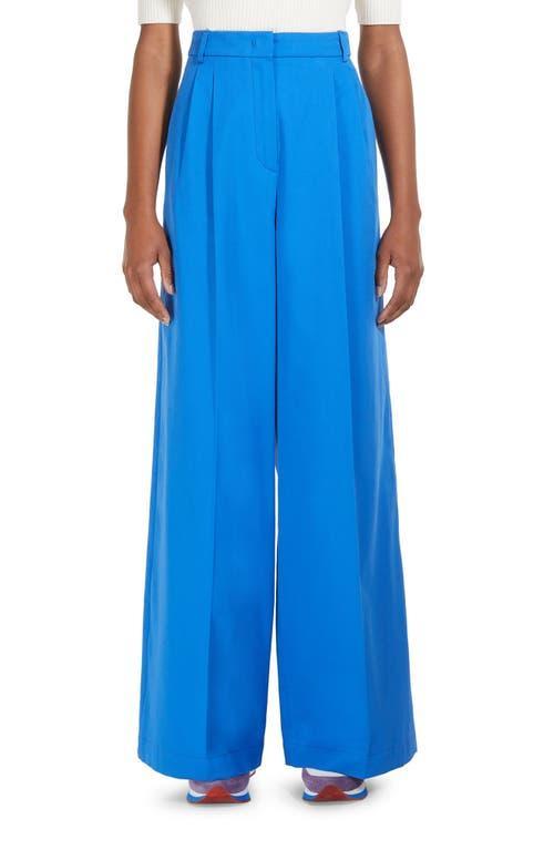 Womens Wide-Leg Cotton-Blend Pants Product Image