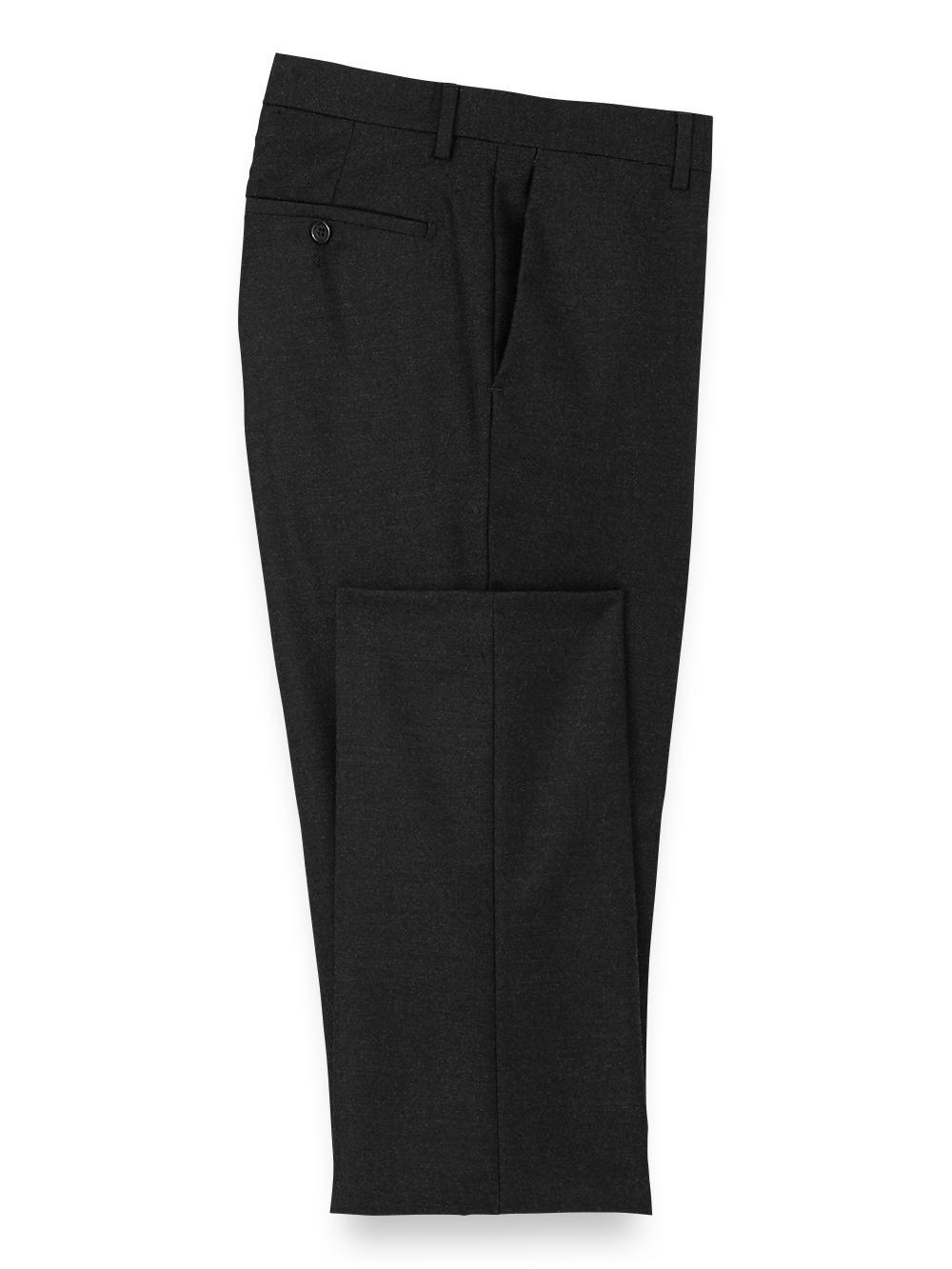 Wool Flannel Flat Front Pants Product Image