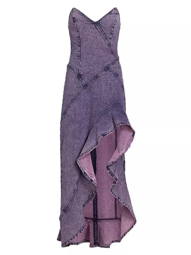 Symone Asymmetric Denim Maxi Dress Product Image