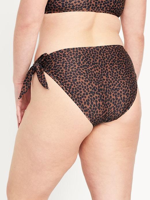 Mid-Rise Side-Tie Bikini Swim Bottoms Product Image