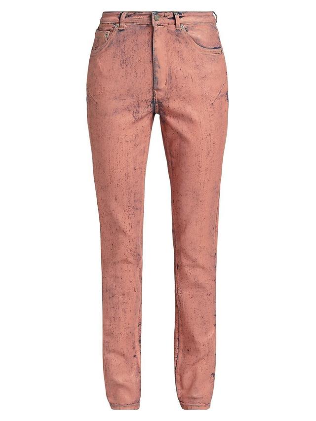 Womens Paint Job Mid-Rise Skinny Jeans Product Image