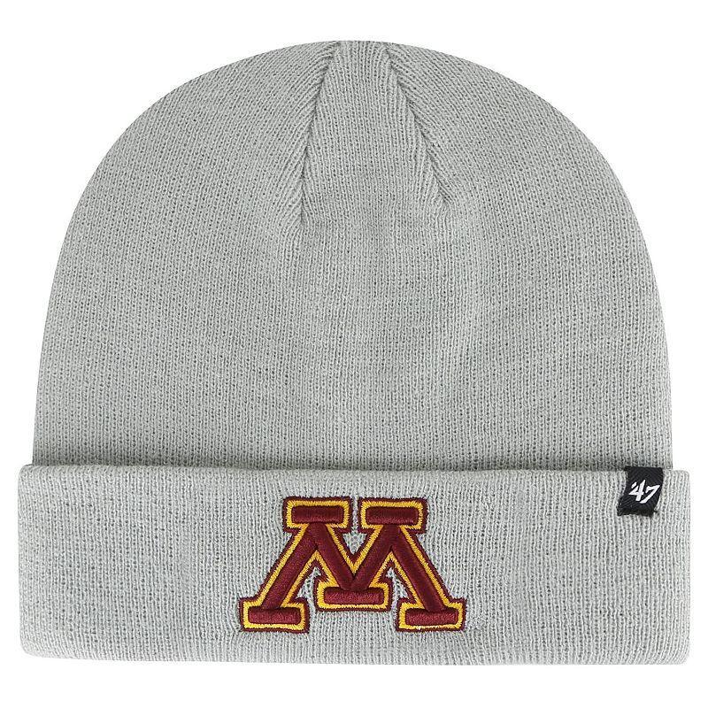 Mens 47 Gray Minnesota Golden Gophers Core Cuffed Knit Hat Product Image