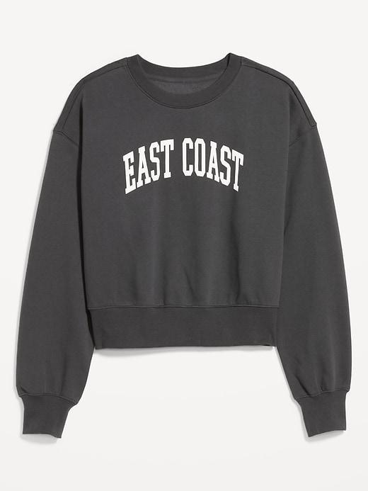 SoComfy Crop Graphic Sweatshirt Product Image