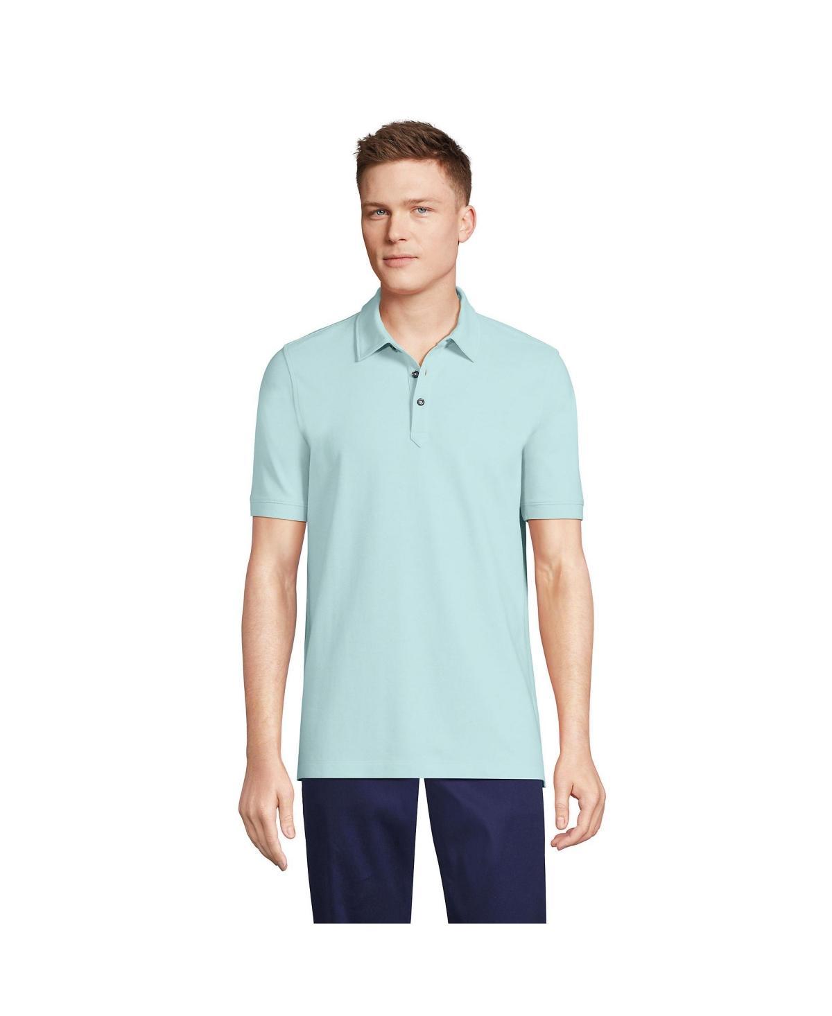 Mens Lands End CoolMax Mesh Polo White Product Image