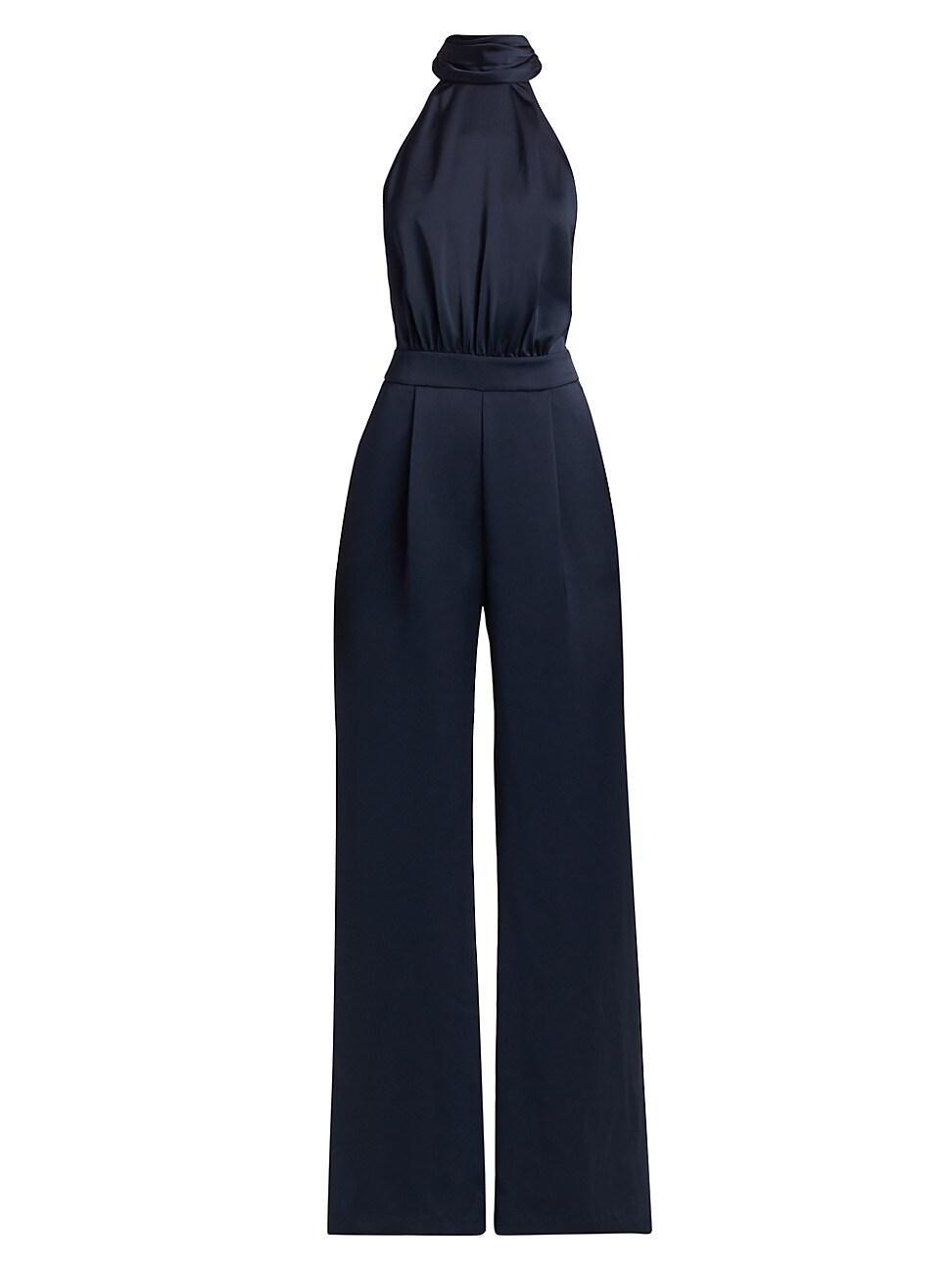 Womens Tatiana Satin Wide-Leg Jumpsuit Product Image