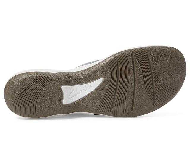 Clarks Womens Cloudsteppers Breeze Sea Flip Flops -SILVER Product Image