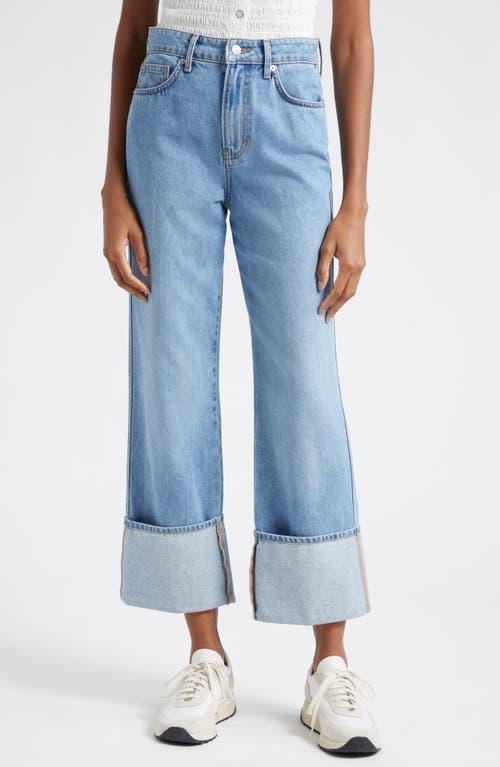 Veronica Beard Dylan Cuffed High Waist Relaxed Straight Leg Jeans Product Image