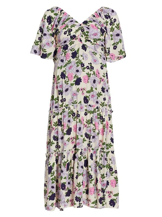 Womens Gracie Floral-Printed Midi-Dress Product Image