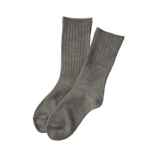 Dress Casual Wool Socks - Gray Product Image