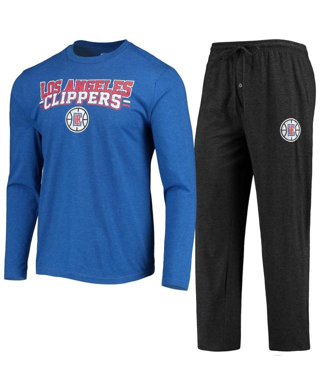 Mens Concepts Sport /Royal LA Clippers Long Sleeve T-Shirt & Pants Sleep Set Product Image