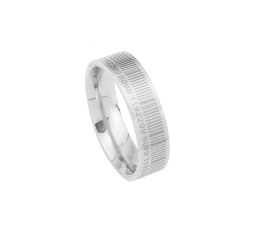 Barcode Stainless Steel Ring Product Image