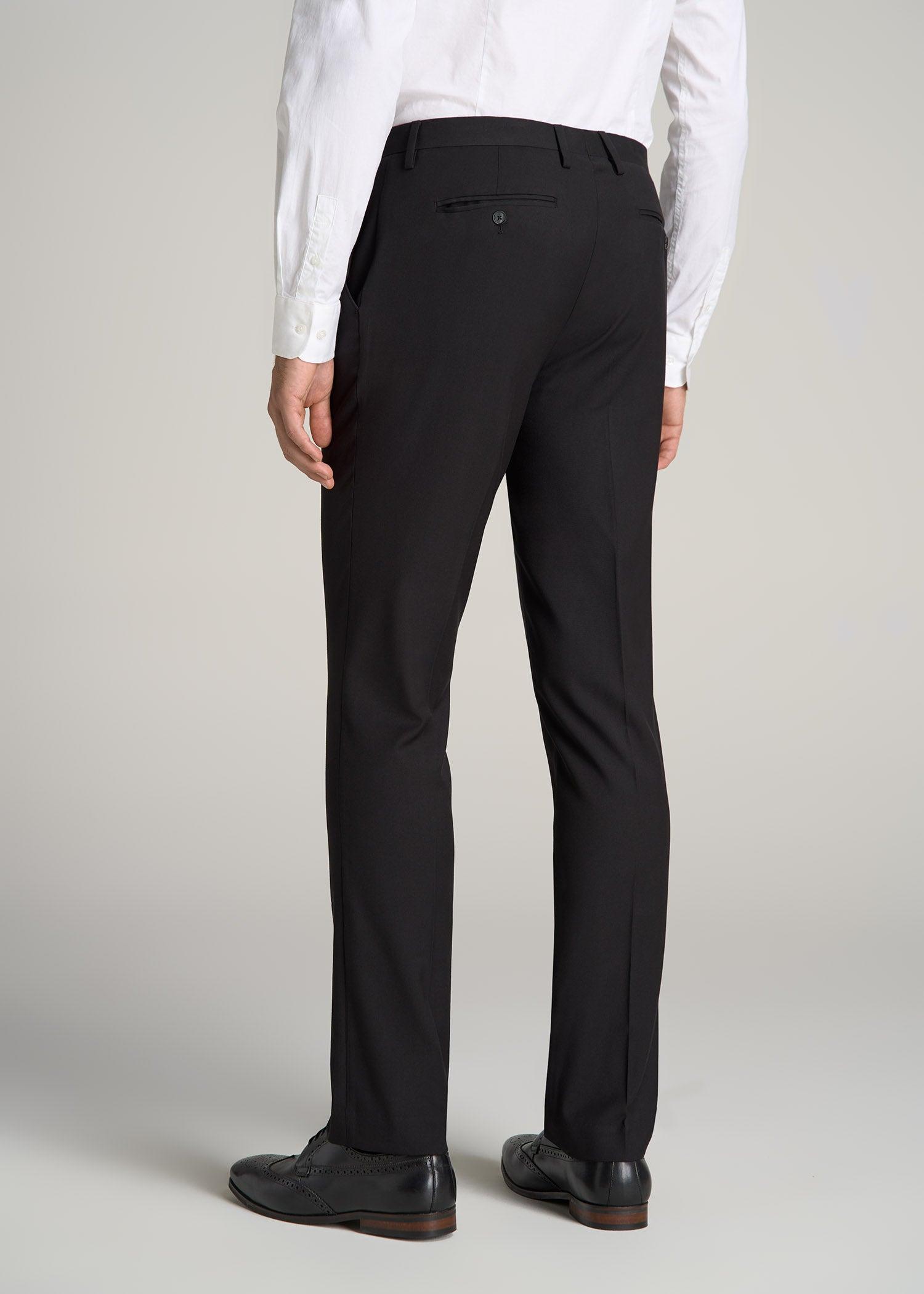 Suit Trousers for Tall Men in Black Product Image