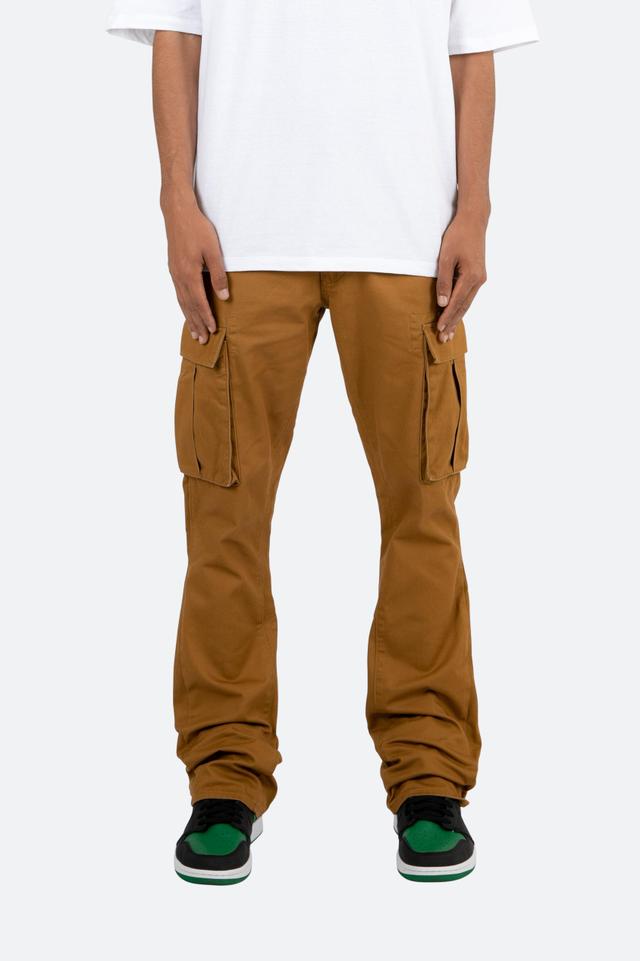 Twill Flare Cargo Pants - Brown Male Product Image