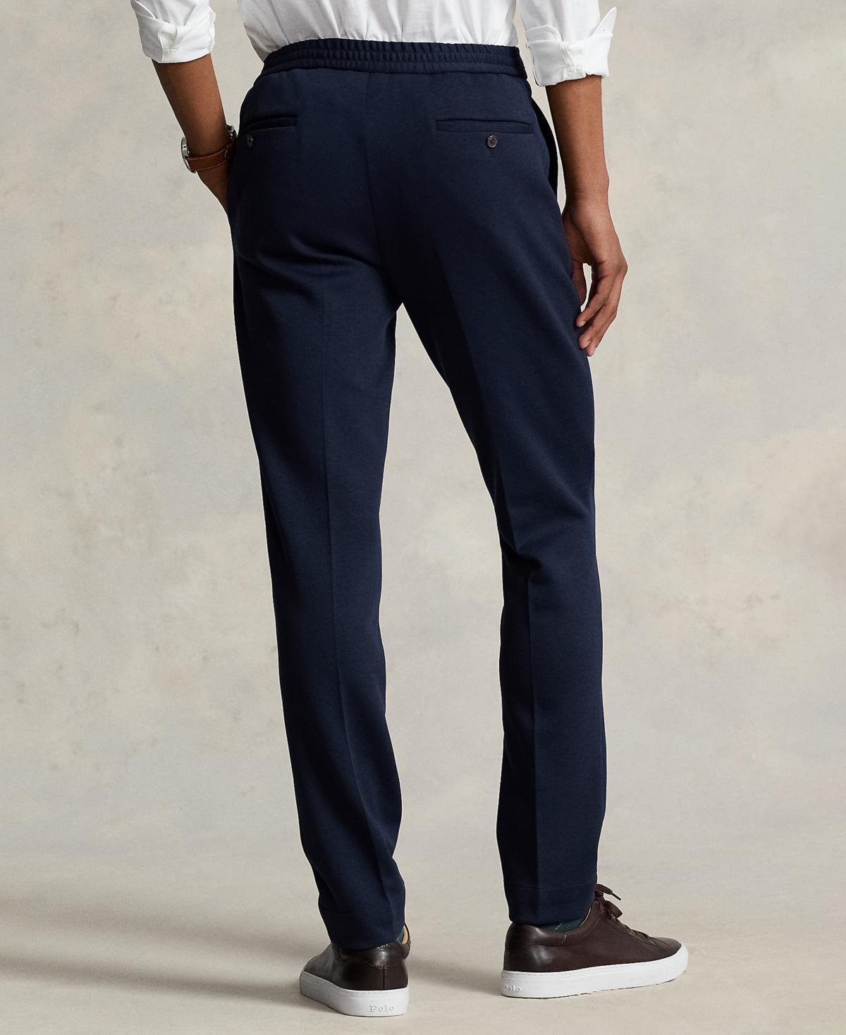 Men's Pleated Double-knit Suit Trousers In Aviator Navy Product Image