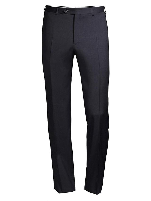 Mens Slim-Fit Wool Trousers Product Image