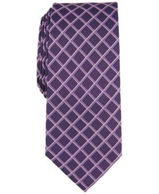 Men's Jacob Grid Tie, Created for Macy's Product Image