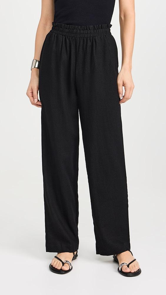 LNA Declan Linen Elastic Waist Pants | Shopbop Product Image