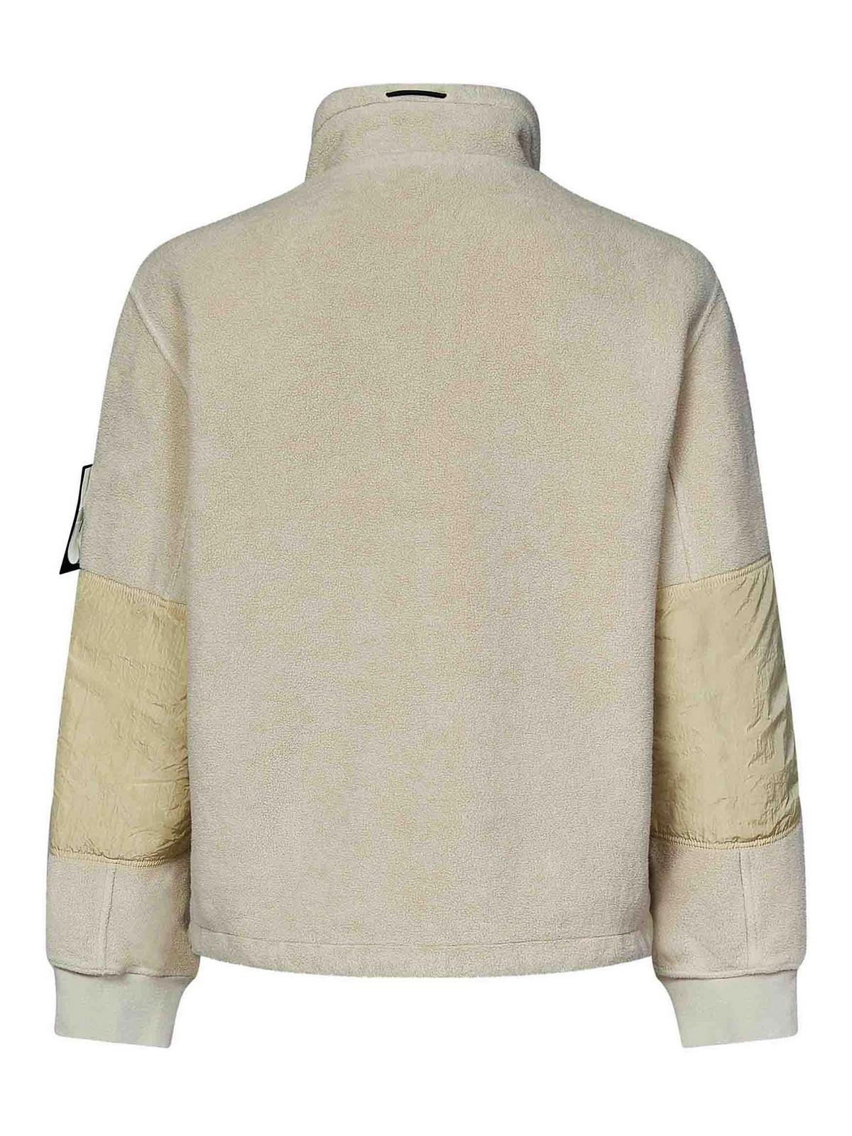 STONE ISLAND Teddyeffect Jacket In Yellow Cream Product Image